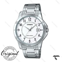 ساعت کاسیو مردانه MTP-V004D-7BU سیلور صفحه سفید Casio-10401-G