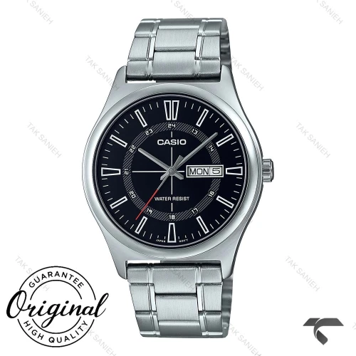 ساعت کاسیو MTP-V006D-1CU مردانه سیلور صفحه مشکی Casio-10409-G