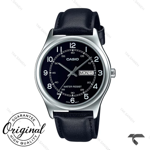 ساعت کاسیو چرمی کلاسیک MTP-V006L-1B2U مردانه دو تقویمه Casio-10414-G