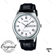 کاسیو کلاسیک MTP-V006L-7BU بند چرم مشکی صفحه سفید Casio-10415-G