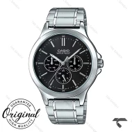 ساعت کاسیو MTP-V300D-1A مردانه سیلور صفحه مشکی Casio-10416-G