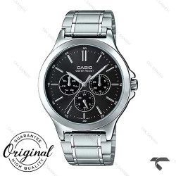 ساعت کاسیو MTP-V300D-1A مردانه سیلور صفحه مشکی Casio-10416-G