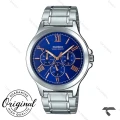 ساعت کاسیو MTP-V300D-2AU مردانه سیلور صفحه آبی Casio-10417-G