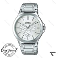 ساعت کاسیو مردانه MTP-V300D-7A فول دیت نقره ای Casio-10418-G