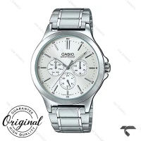 ساعت کاسیو مردانه MTP-V300D-7A فول دیت نقره ای Casio-10418-G