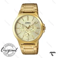 ساعت کاسیو MTP-V300G-9AU مردانه طلایی فول دیت Casio-10419-G