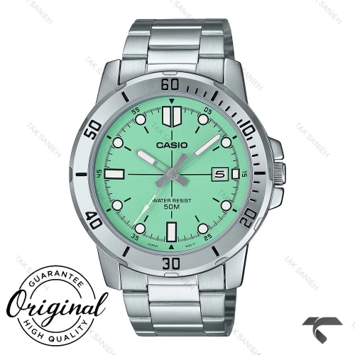 ساعت کاسیو مردانه MTP-VD01D-3E1VU سیلور صفحه تیفانی Casio-10421-G