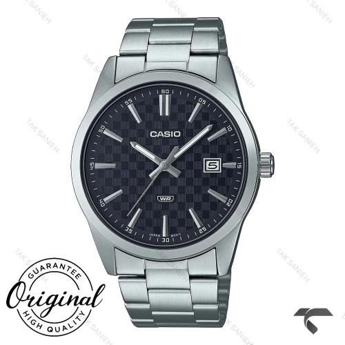 ساعت مردانه MTP-VD03D-1AU کاسیو صفحه مشکی شطرنجی Casio-10422-G