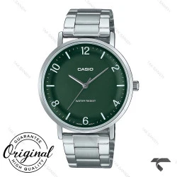 ساعت کاسیو مردانه MTP-VT03D-3B سیلور صفحه سبز Casio-10423-G