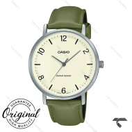 ساعت بند چرم سبز کاسیو MTP-VT03L-7B مردانه Casio-10424-G