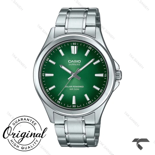 ساعت کاسیو MTS-RS100D-3AV مردانه سیلور صفحه سبز Casio-10430-G