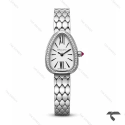 ساعت زنانه بولگاری Serpenti سیلور صفحه سفید دورنگین Bvlgari-10618-L