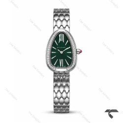 ساعت زنانه بولگاری Serpenti سیلور صفحه سبز دورنگین Bvlgari-10619-L