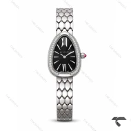 ساعت بولگاری Serpenti زنانه سیلور صفحه مشکی دورنگین Bvlgari-10620-L