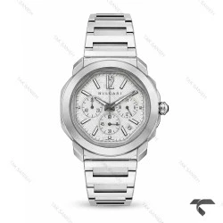 ساعت بولگاری Octo Roma مردانه کرنوگراف سیلور صفحه سفید Bvlgari-10624-G