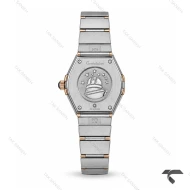 ساعت امگا کانسلیشن زنانه دورنگ رزگلد صفحه قهوه ای ایندکس نگین Omega-10640-L