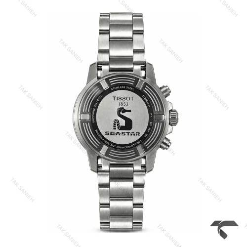 ساعت تیسوت Seastar مردانه کورنوگراف استیل صفحه سرمه ای Tissot-10661-G