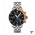ساعت تیسوت Seastar مردانه سه موتوره استیل صفحه سرمه ای نارنجی Tissot-10663-G