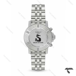 ساعت تیسوت Seastar مردانه سه موتوره استیل صفحه سرمه ای نارنجی Tissot-10663-G