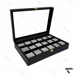 جعبه ساعت 18 تایی طوسی Watches-Box-18-10666-U