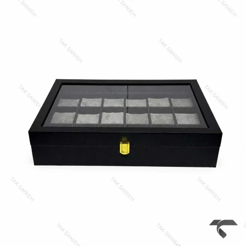 جعبه ساعت 18 تایی طوسی Watches-Box-18-10666-U