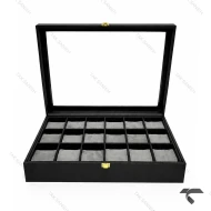 جعبه ساعت 18 تایی طوسی Watches-Box-18-10666-U