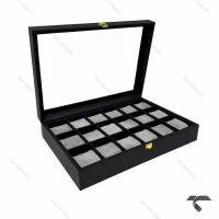 جعبه ساعت 18 تایی طوسی Watches-Box-18-10666-U
