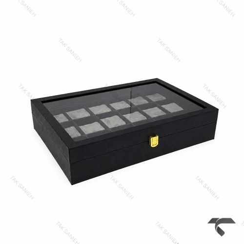 جعبه ساعت 18 تایی طوسی Watches-Box-18-10666-U