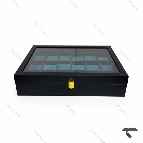 جعبه 18تایی ساعت مچی با بالشتک سبز Watches-Box-18-10667-U