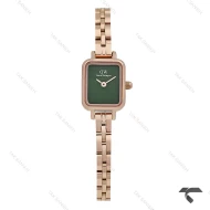 ساعت DW زنانه مینی Quadro رزگلد صفحه سبز مهندسی بندفلزی DW-10676-L