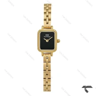 ساعت DW زنانه مینی Quadro طلایی صفحه مشکی مهندسی بندفلزی DW-10682-L