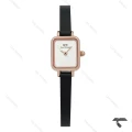 ساعت دنیل ولینگتون کوادرو مینی رزگلد صفحه سیلور مهندسی بندچرم DW-10701-L
