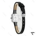 ساعت DW مستطیلی مینی سیلور صفحه سفید مهندسی بند چرمی DW-10708-L