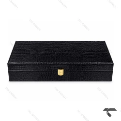 جعبه 12 تایی چرمی ساعت مچی مشکی Watches-Box-12-10776-U