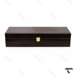 جعبه 6 تایی چرمی ساعت مچی قهوه ای سوخته Watches-Box-6-10772-U