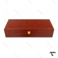 جعبه 6 تایی ساعت مچی چرم عسلی Watches-Box-6-10773-U