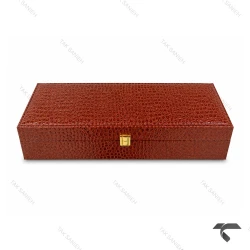 جعبه 6 تایی ساعت مچی چرم عسلی Watches-Box-6-10773-U