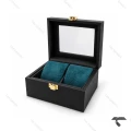 جعبه ست ساعت مچی 2 تایی چرمی مشکی سبز Watches-Box-Set-10777-S