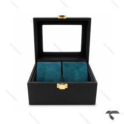 جعبه ست ساعت مچی 2 تایی چرمی مشکی سبز Watches-Box-Set-10777-S