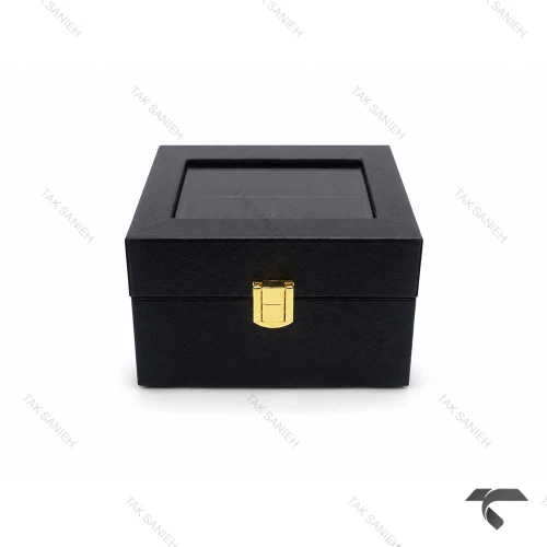 جعبه ساعت ست 2 تایی مشکی چرمی Watches-Box-Set-10778-S