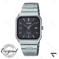 ساعت کاسیو مستطیلی MTP-B185D-1AV مردانه سیلور مشکی Casio-10724-G