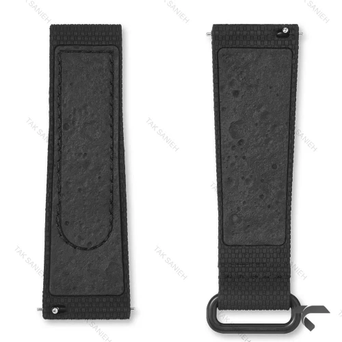بند رابر امگا سواچ ماموریت به ماه مشکی Swatch-Strap-10725-U