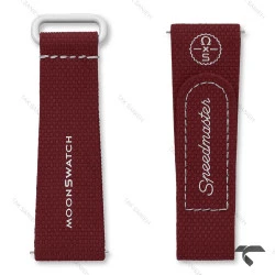 بند رابر امگا سواچ ماموریت به پولوتو زرشکی طوسی Swatch-Strap-10728-U