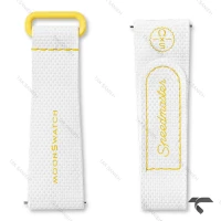 بند رابر امگا سواچ ماموریت به خورشید سفید زرد Swatch-Strap-10737-U