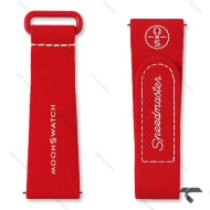 بند رابر امگا سواچ ماموریت به مریخ قرمز سفید Swatch-Strap-10739-U