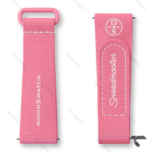 بند رابر امگا سواچ ماموریت به ماه صورتی Swatch-Strap-10740-U
