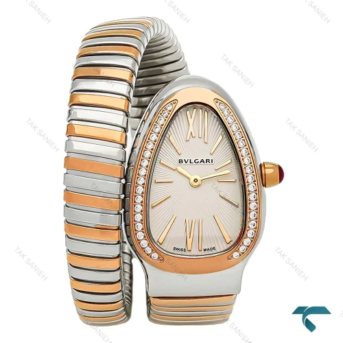 ساعت بولگاری ماری زنانه تک دور دورنگین دورنگ رزگلد Bvlgari-8749-L