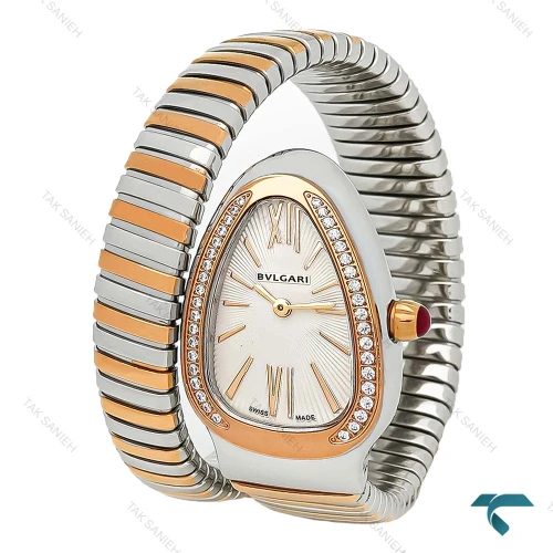 ساعت بولگاری ماری زنانه تک دور دورنگین دورنگ رزگلد Bvlgari-8749-L