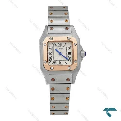 ساعت کارتیر زنانه مدل دِسانتوس دورنگ رزگلد اسمال Cartier-8752-S-L