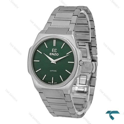 ساعت انزو اورجینال EC-852 مردانه استیل صفحه سبز Enzo-8756-G